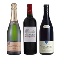 【FRA-004】銘醸！1級シャンパーニュとブルゴーニュ、そして特級サンテミリオン 3本 《ワイン ast》