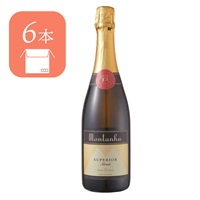 【ケース /6本】モンターニャ スペリオール ブル－ト 白 発泡 辛口 750ml 12%《tws》